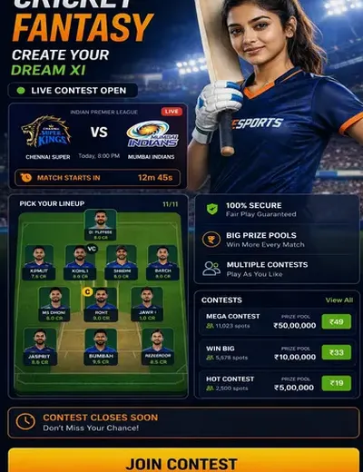 Come (Come App) fantasy cricket & matchday visual 3